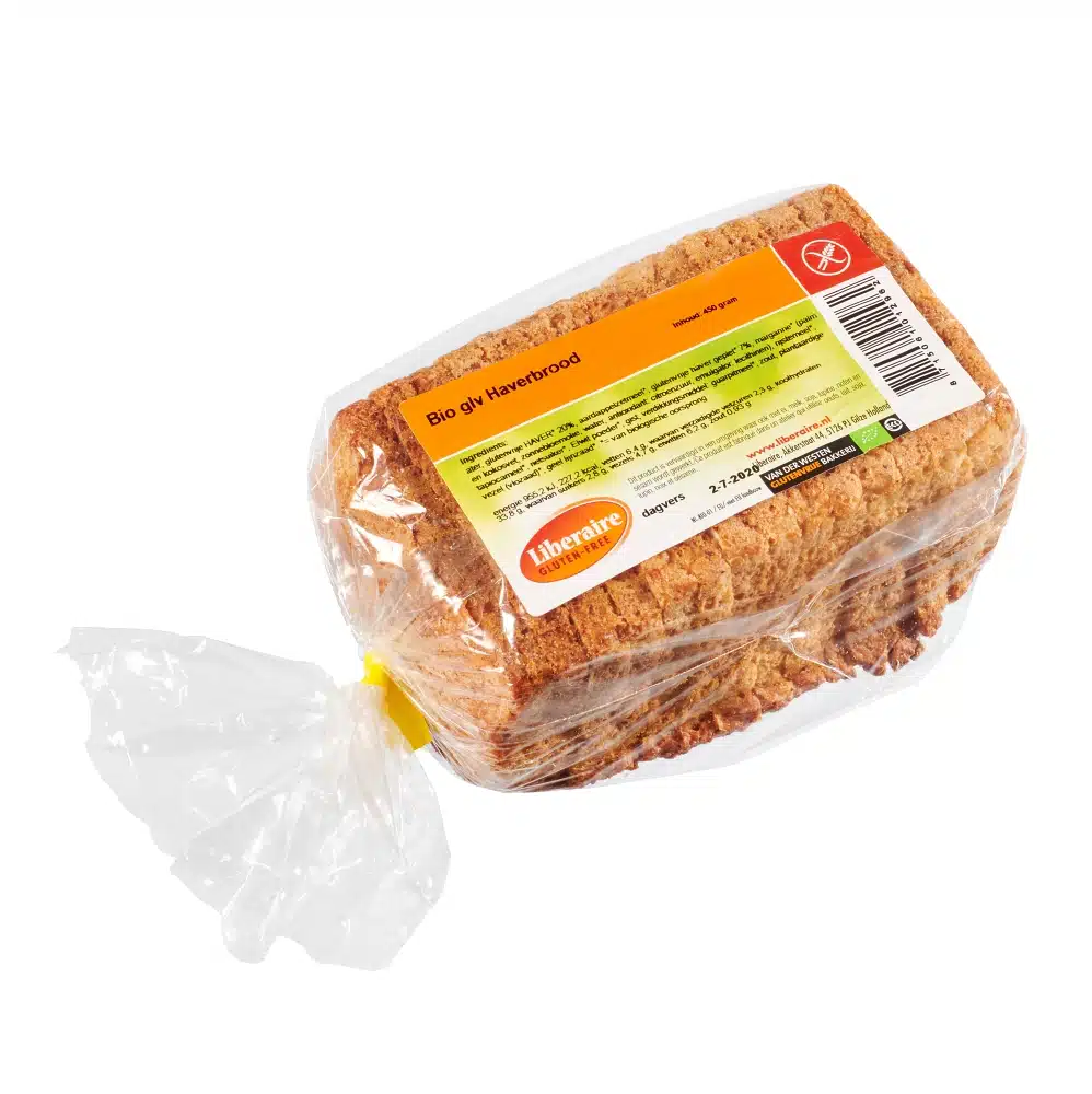 Volkoren haver brood, gesneden 450 gr.